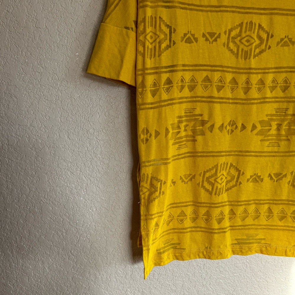 Aztec Print Yellow Tee - Picture 3 of 8